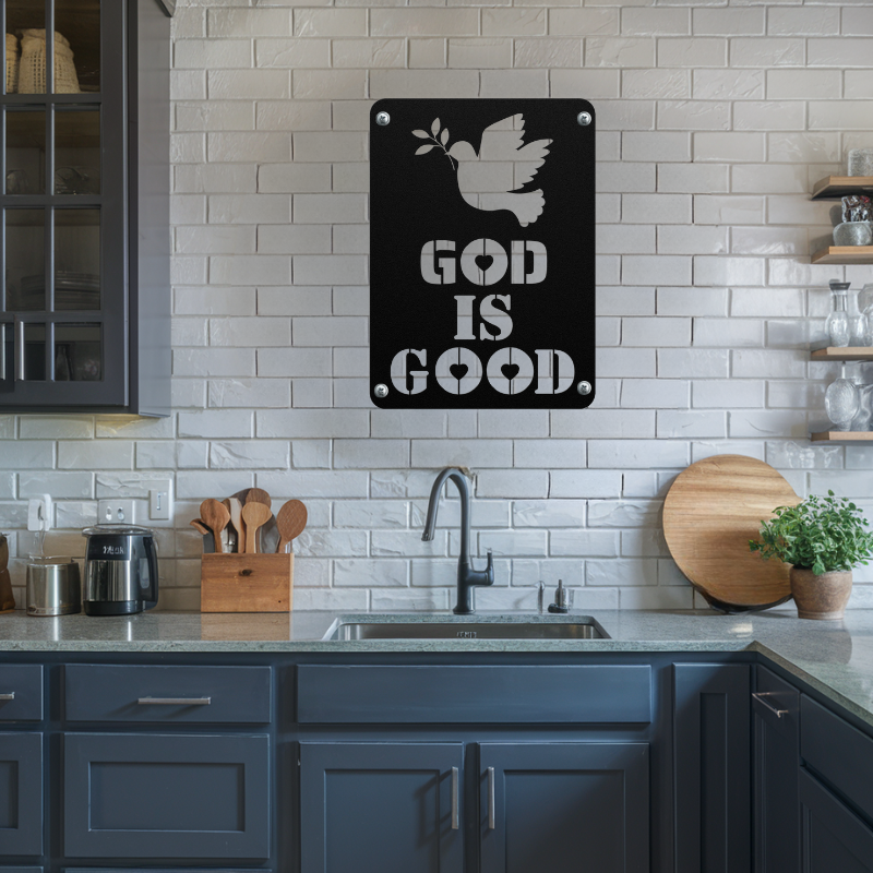 God Is Good Metal Wall Art Decor - SacredSteelForge