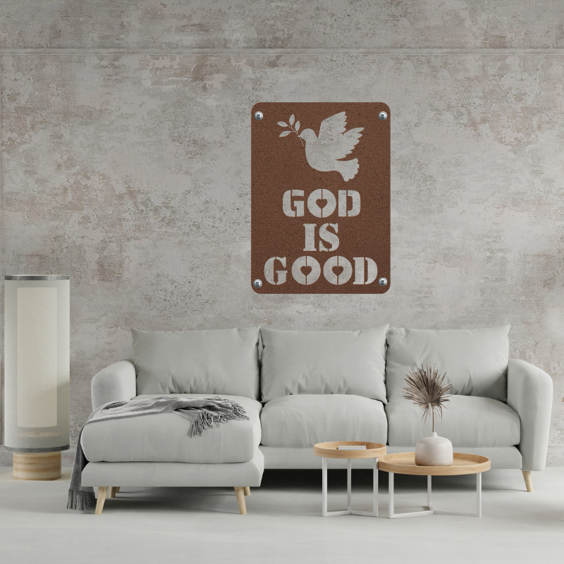 God Is Good Metal Wall Art Decor - SacredSteelForge