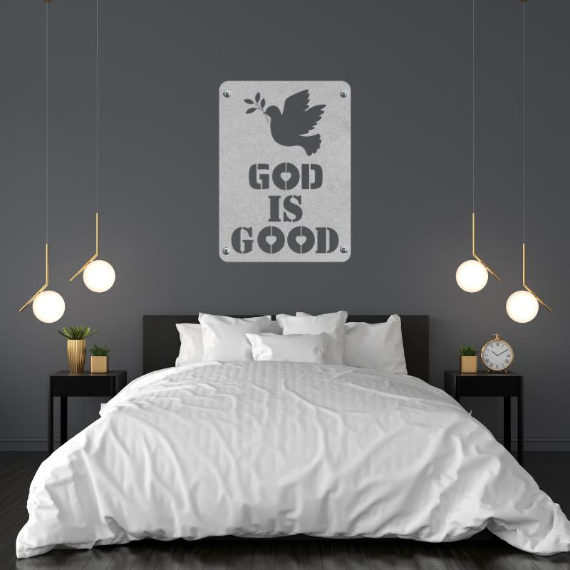 God Is Good Metal Wall Art Decor - SacredSteelForge