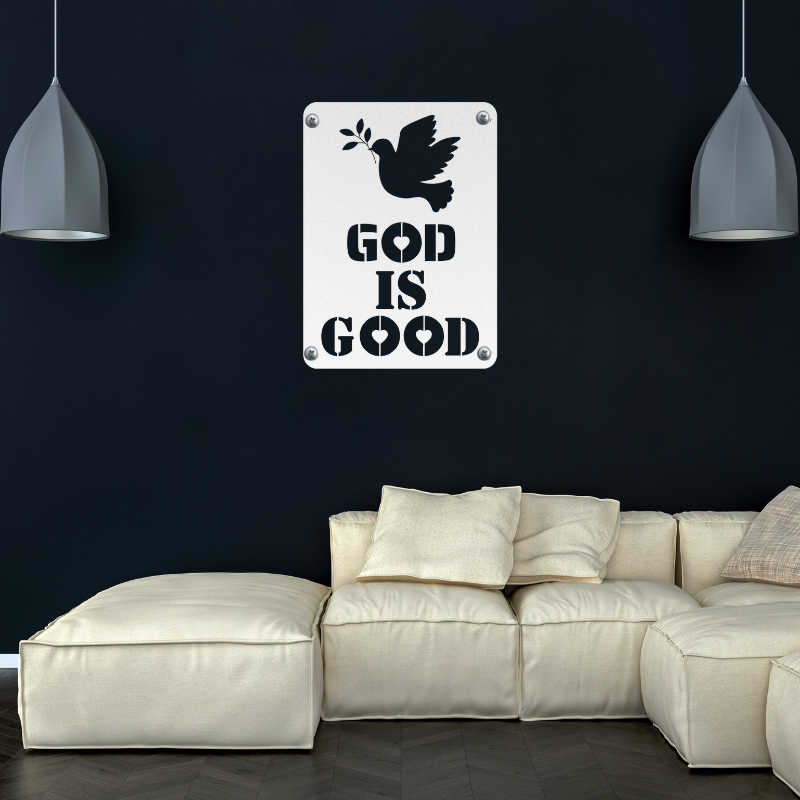 God Is Good Metal Wall Art Decor - SacredSteelForge