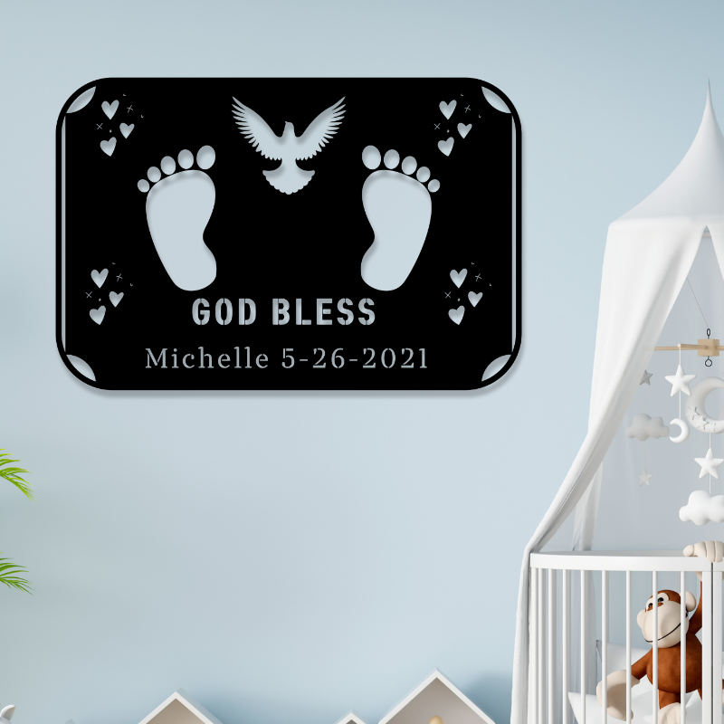 Personalized Birth Certificate Metal Wall Art Sign