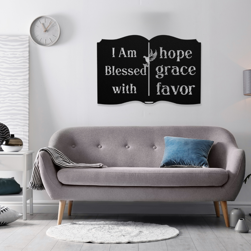 Psalm 69: Grace Hope Favor Bible Metal Wall Art Sign - SacredSteelForge