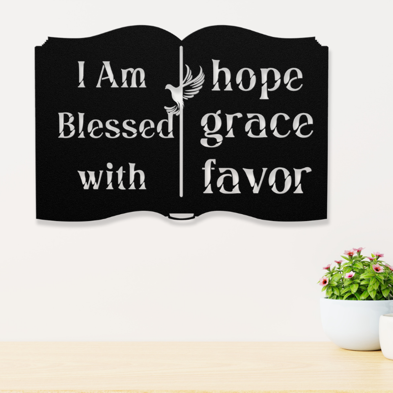 Psalm 69: Grace Hope Favor Bible Metal Wall Art Sign - SacredSteelForge