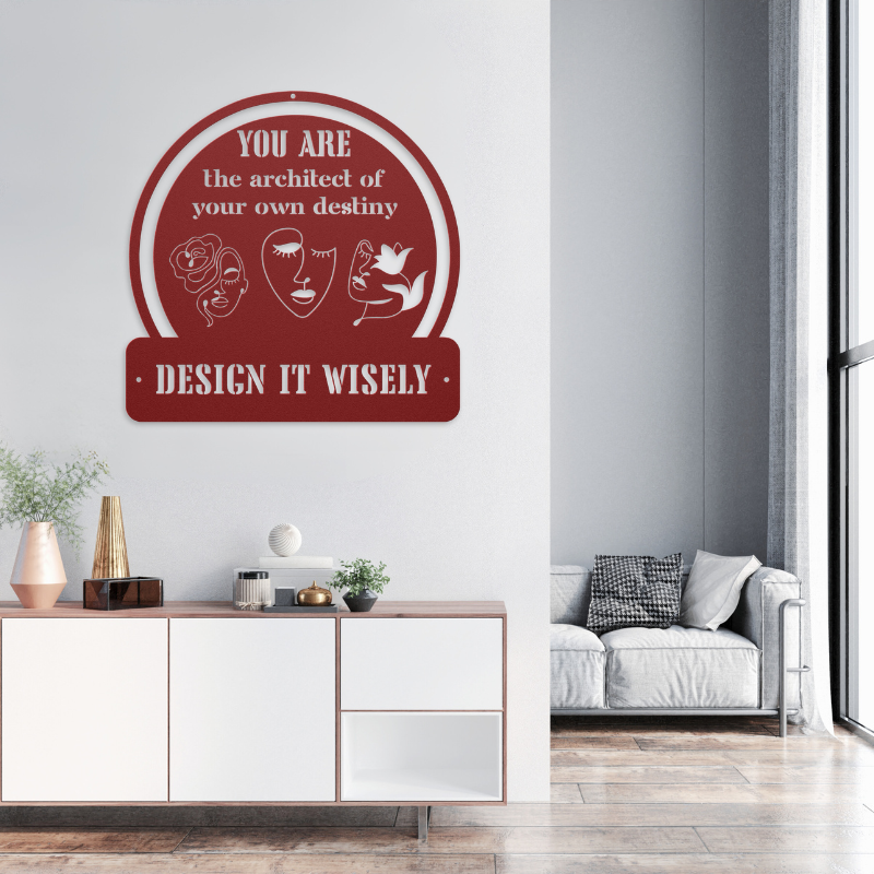 Design It Wisely Ladies Metal Wall Art Decor - SacredSteelForge