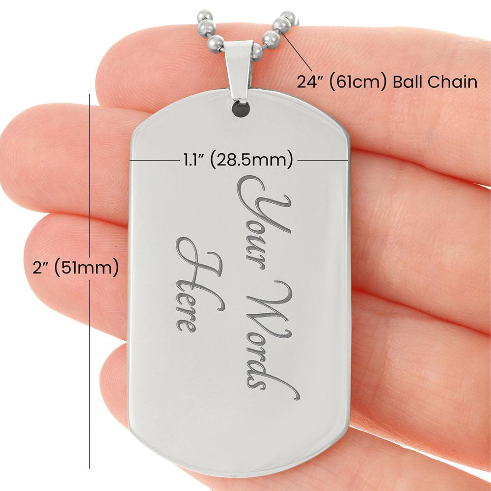 Personalized Ephesians 6:10 Dog Tag - SacredSteelForge