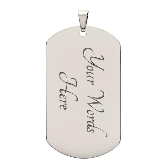 Personalized Ephesians 6:10 Dog Tag - SacredSteelForge